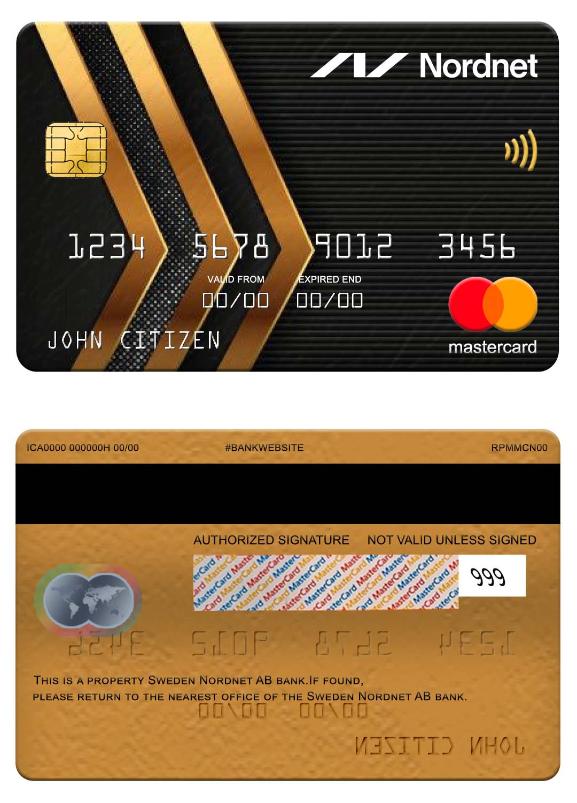 Sweden Nordnet AB bank mastercard